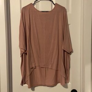 Tunic length hi-lo blouse